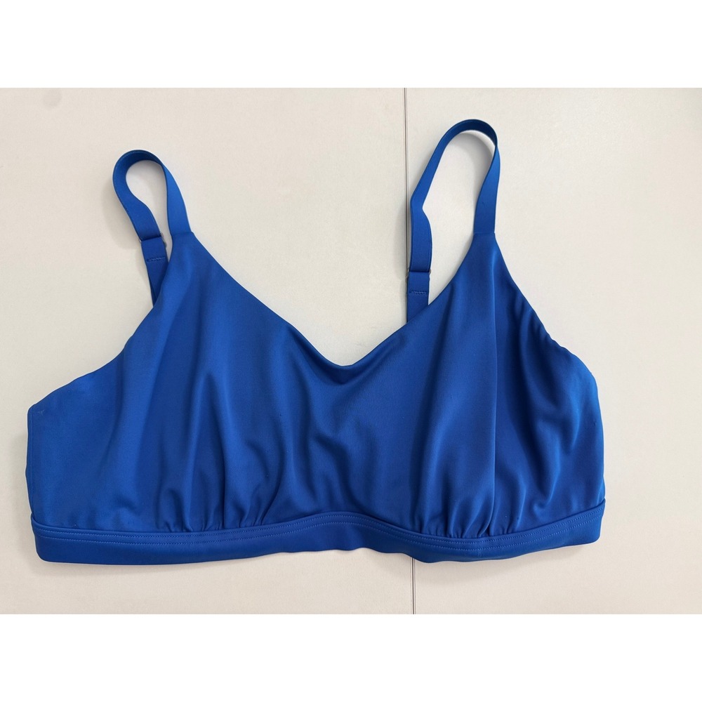 Athleta Women Swim Bikini Top Blue Underwire 36D/DD